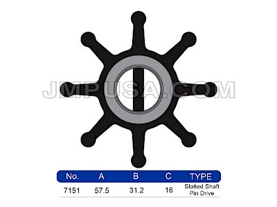 #7151-01 JMP Marine Flexible Impeller