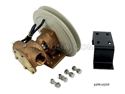 #JPR-M25IP2A24 JMP Marine Multi-Purpose 24V Electro Magnetic Clutch Pump - 1" Pipe Ports, A Section Belt Pulley
