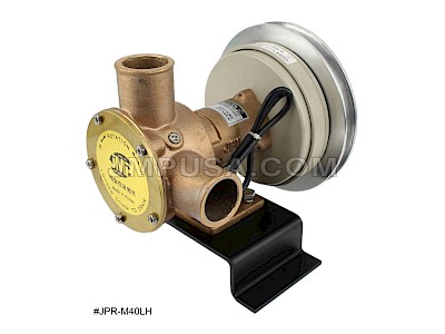 #JPR-M40LH1B12 JMP Marine Multi-Purpose 12V Electro Magnetic Clutch Pump - 1.5" Hose Ports, B Section Belt Pulley