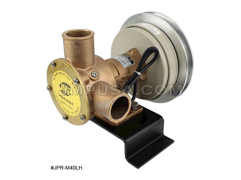 #JPR-M40LH1B24 JMP Marine 24V Multi-Purpose Electro Magnetic Clutch Pump - 1.5" Hose Ports, B Section Belt Pulley